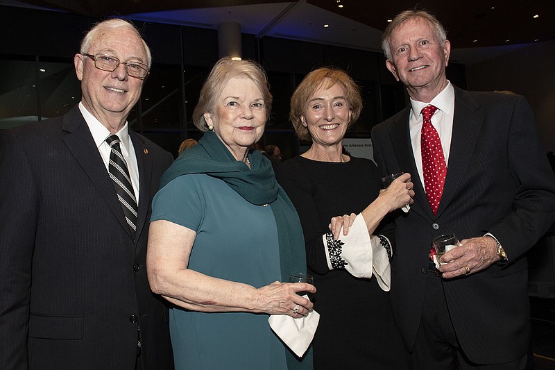 Terry and Mary Lou Rasco with Jill Judy and Mark Brown at the 2022 Arkansas Preservation Awards 01/07/2023 by Preserve Arkansas  at the Robinson Center. (Arkansas Democrat-Gazette/Cary Jenkins)