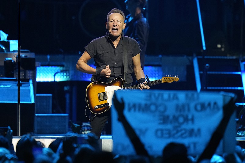 FILE - Singer Bruce Springsteen and the E Street Band perform during their 2023 tour on Wednesday, Feb. 1, 2023, at Amalie Arena in Tampa, Fla. (AP Photo/Chris O'Meara, File)