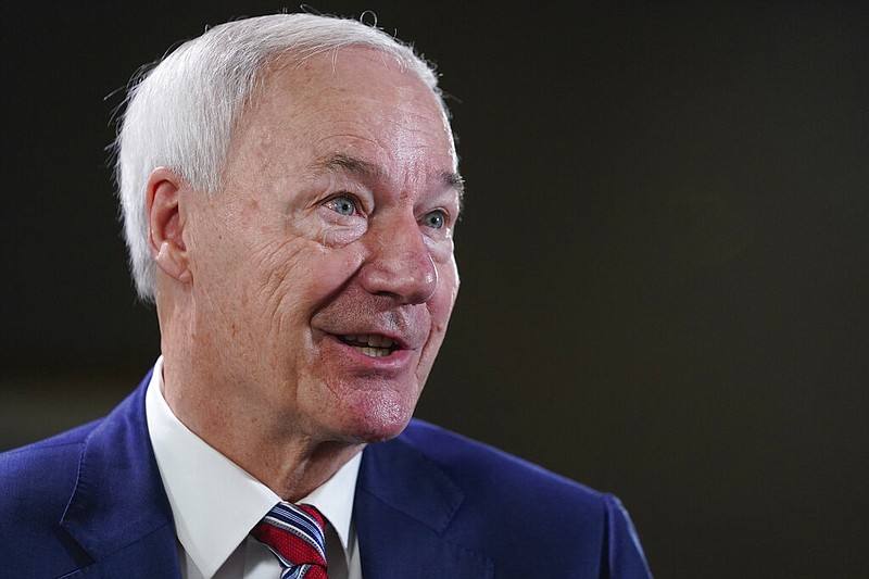 Then-Arkansas Gov. Asa Hutchinson responds during an interview with the Associated Press in Washington in this Dec. 13, 2022 file photo. (AP/Pablo Martinez Monsivais)