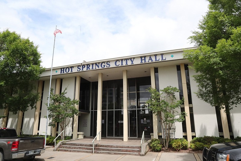 The front of Hot Springs City Hall, as seen from Convention Boulevard, is shown in this undated file photo. (Hot Springs Sentinel-Record file photo)