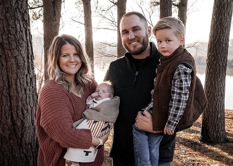 Jordan and Zachary Hall have two sons, 4-year-old Rhett Sebastian — so named because Zachary first glimpsed Jordan at Sebastian Lake — and 15-month-old Beau. Zachary’s job as a professional storm chaser sometimes leads to unpredictable schedules during severe weather outbreaks. “He’s gone 75% of the time in the spring but we get through it because he is constantly communicating when he’s going to be home and when he’s not going to be home,” Jordan says.
(Special to the Democrat-Gazette)