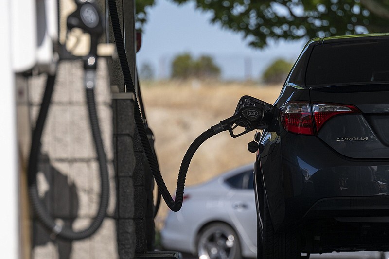 A car is shown fueling in June at a Shell gas station in Hercules, Calif. Users of premium gas are seeing an added increase in prices because of an octane shortage.
(Bloomberg/WPNS)