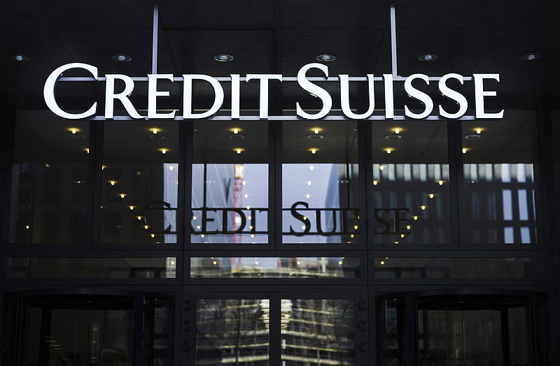FILE - The logo of Swiss bank Credit Suisse is seen in Zurich, Switzerland, on March 10, 2022. (Michael Buholzer/Keystone via AP, File)