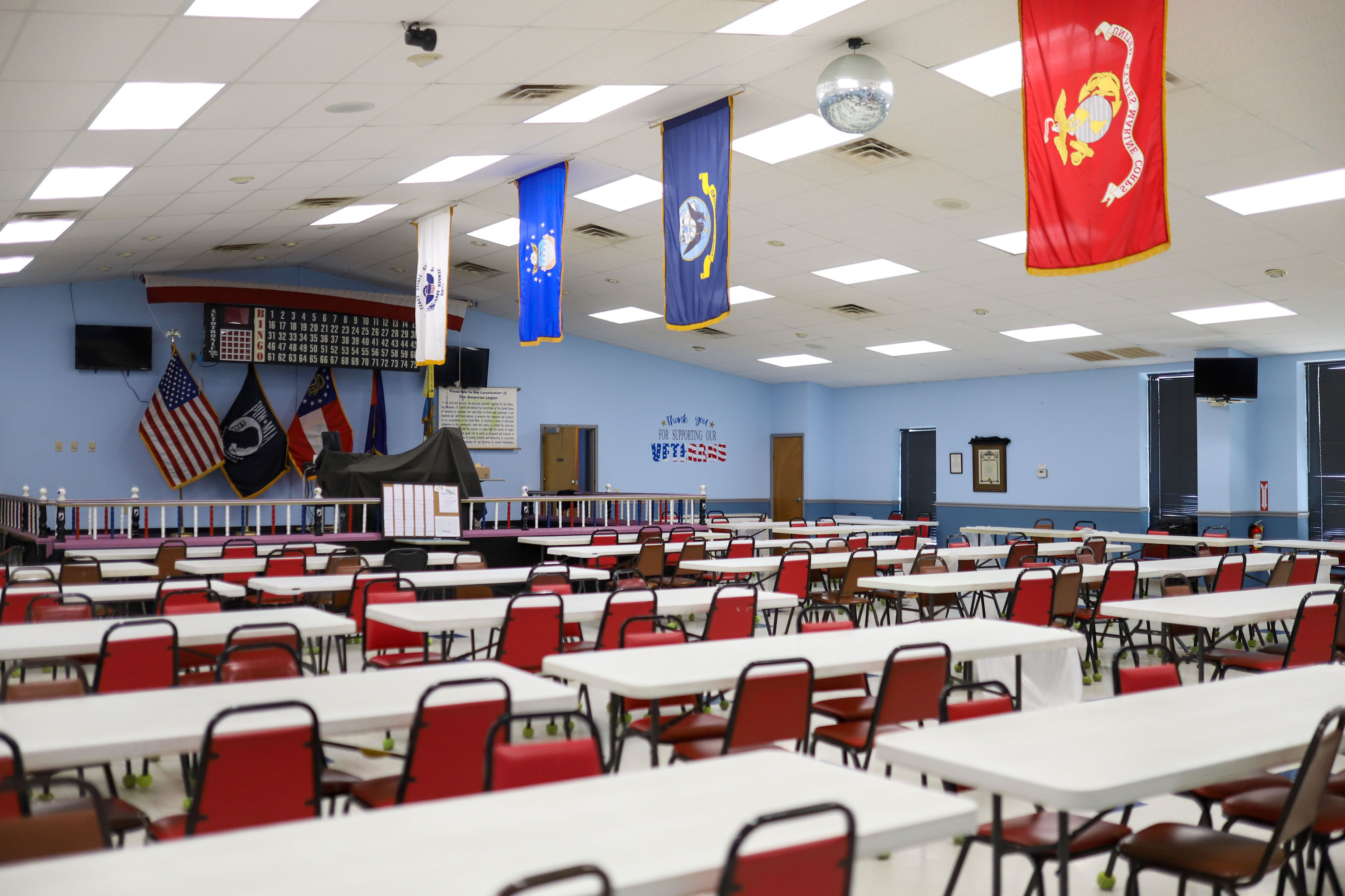 Staff photo by Olivia Ross / The activity space is seen. Bingo and other activities are held here. The American Legion added a coffee shop, Legion Cafe, to its space as seen on Wednesday, March 29, 2023.