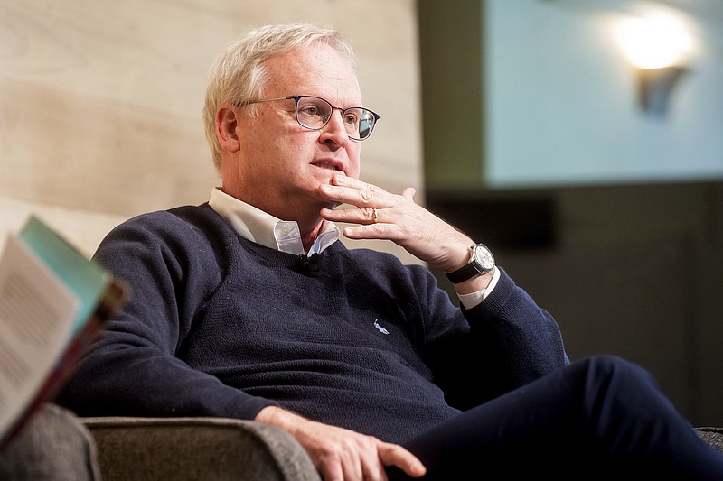 Erich Andersen, general counsel for TikTok and ByteDance, speaks at the Verify cybersecurity conference on Friday, March 31, 2023, in Sausalito, Calif. (AP Photo/Noah Berger)