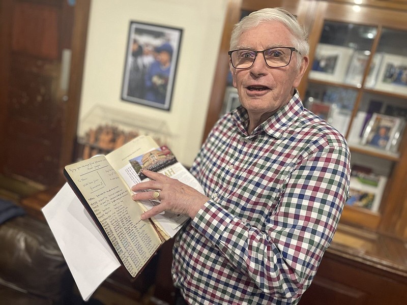 Peter York sang The Messiah at Royal Albert Hall on Good Friday in 1965 and has been returning for more than a half-century. His grandmother gave him a printed copy of the oratorio 60 years ago and he has used it ever since.
(Arkansas Democrat-Gazette/Frank E. Lockwood)