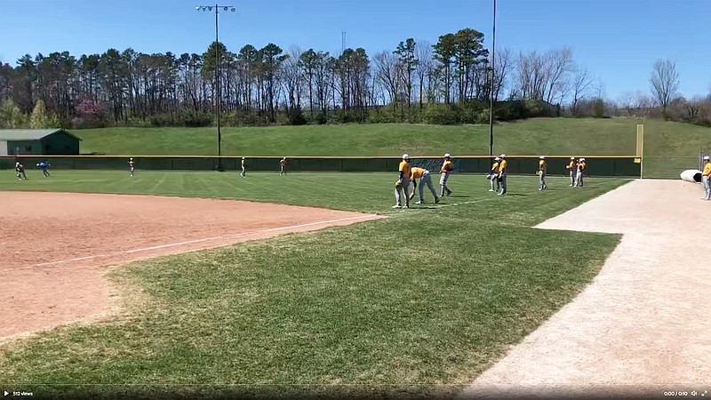 The Fatima Comets warm up prior to Saturday afternoon's game against Troy-Buchanan in the Jays Baseball Classic at Vivion Field. (Tom Rackers/News Tribune)