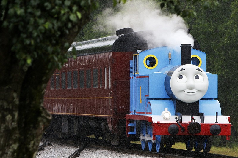 Staff file photo / Thomas the Tank Engine nears the end of his ride during Day Out With Thomas at the Tennessee Valley Railroad Museum on May 12, 2019.