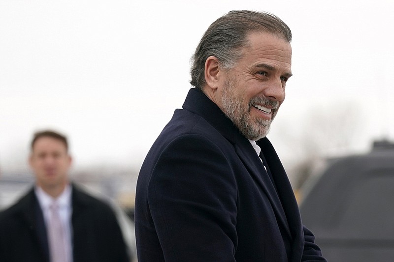 FILE - Hunter Biden, son of President Joe Biden, boards Air Force One with the president, Saturday, Feb. 4, 2023, at Hancock Field Air National Guard Base in Syracuse, N.Y.