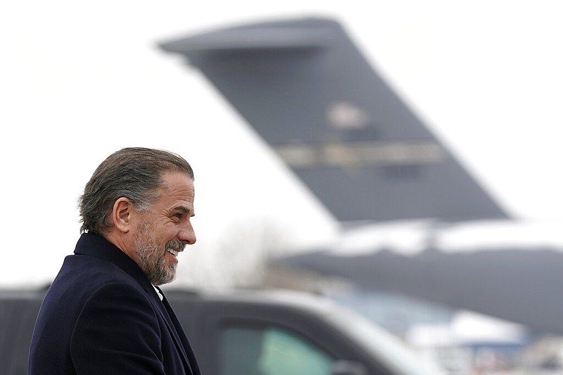 Hunter Biden, son of President Joe Biden, boards Air Force One with the president at Hancock Field Air National Guard Base in Syracuse, N.Y., in this Feb. 4, 2023 file photo. (AP/Patrick Semansky)