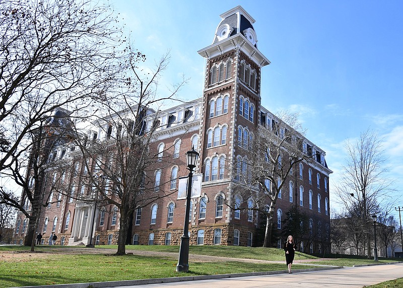 Old Main on the university campus in Fayetteville. .(NWA Democrat-Gazette/Andy Shupe)