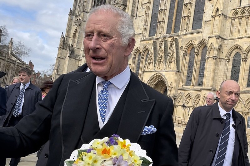 During today’s coronation, King Charles III, pictured at York Minster in April, will promise to “Maintain the Protestant Reformed Religion Established by Law” in the United Kingdom.
(Arkansas Democrat-Gazette/Frank E. Lockwood)