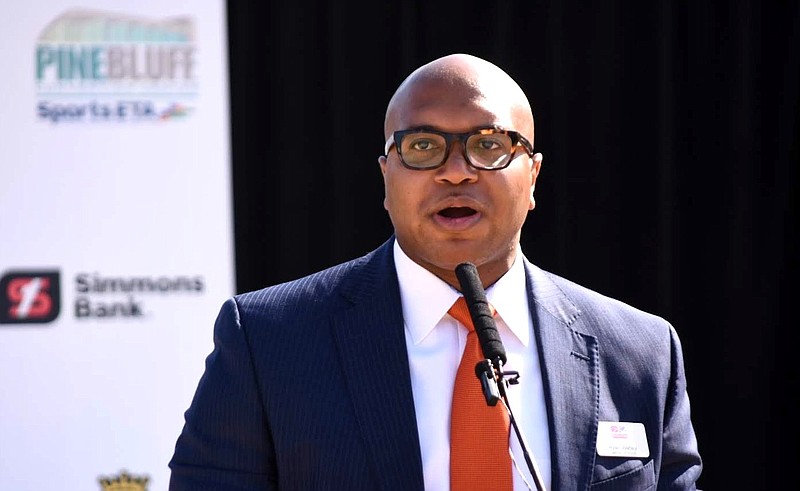 Ryan Watley, the chief executive officer of Go Forward Pine Bluff, is shown in this April 2022 file photo. (Pine Bluff Commercial/I.C. Murrell)