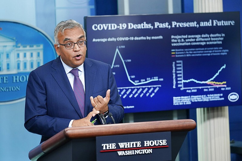 Dr. Ashish Jha, the White House coronavirus response coordinator, speaks at the White House in Washington in this Oct. 11, 2022 file photo. (AP/Susan Walsh)