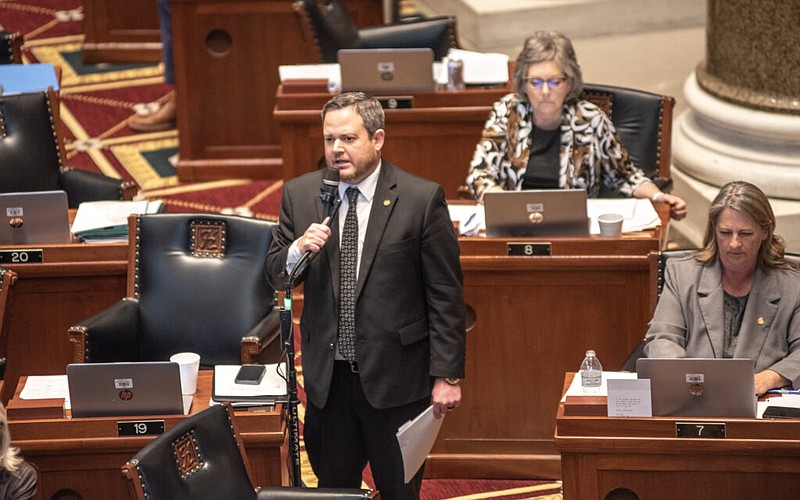 State Rep. Brad Hudson, R-Cape Fair, Mo., sponsored legislation banning transgender minors in Missouri from accessing certain medical procedures. (Annelise Hanshaw/Missouri Independent photo)