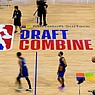 Participants walk on the court during the 2023 NBA basketball Draft Combine in Chicago, Monday, May 15, 2023. (AP Photo/Nam Y. Huh)