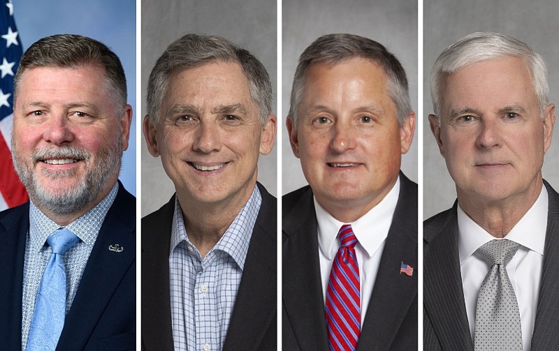 From left: U.S. Reps. Rick Crawford, French Hill, Bruce Westerman and Steve Womack, all R-Arkansas.