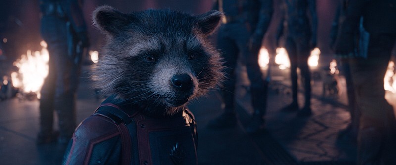 Burning out his fuse up here alone: Rocket (voiced by Bradley Cooper) considers the implications of another box office win for Marvel Studios’ “Guardians of the Galaxy Vol. 3,” which gained $60.5 million in receipts last week.