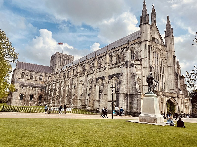 Winchester Cathedral, southwest of London, was the site of a coronation celebration earlier this month. The last English king to be crowned in Winchester was King Edward the Confessor, who ruled from 1042 until his death in 1066.
(Arkansas Democrat-Gazette/Frank E. Lockwood)