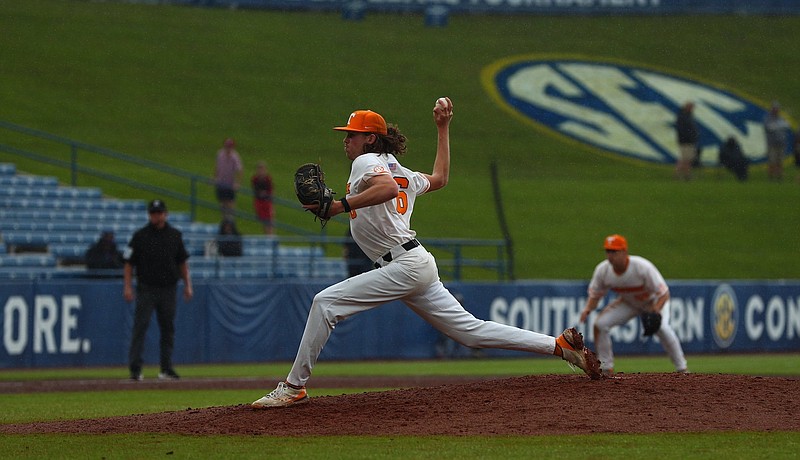 Tennessee Athletics photo / Tennessee pitcher Camden Sewell retired nine of the 10 batters he faced Tuesday at the Southeastern Conference tournament in Hoover, Alabama, but it wasn't enough in a 3-0 loss to Texas A&M.
