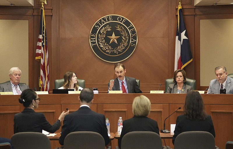 Rep. Andrew Murr, R - Junction, speaks during a House General Investigating Committee hearing about Attorney General Ken Paxton at the Capitol in Austin, Texas, on Wednesday May 24, 2023. (Jay Janner /Austin American-Statesman via AP)