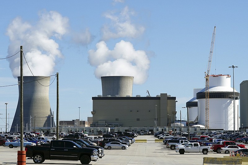 Steam rises from cooling towers at Georgia Power’s Plant Vogtle nuclear power plant in January 2023 in Waynesboro, Ga.
(AP)