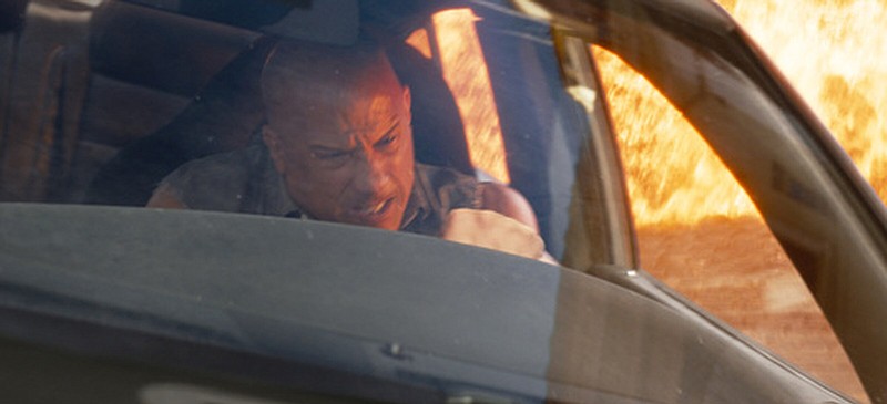 Vin Diesel, a family man, is shown in an explosive scene from “Fast X,” the series’ 10th installment.
(Universal Pictures via AP)