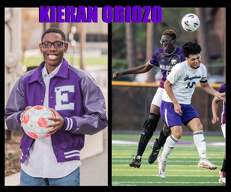 El Dorado's Kieran Obiozo is a finalist for El Dorado News-Times Male Scholar-Athlete of the Year. The soccer standout graduated with a 4.45 grade point average.