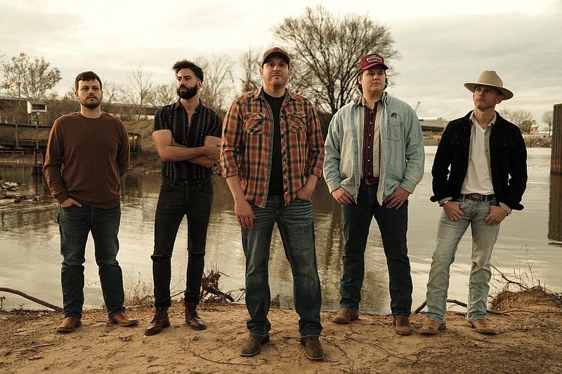 Arkansas country band Midnight South: Sam Williams (from left), Jeremy Castaldo, Matt Sammons, JL Jones, Darin Davis.(Special to the Democrat-Gazette/Sarah Caldwell)