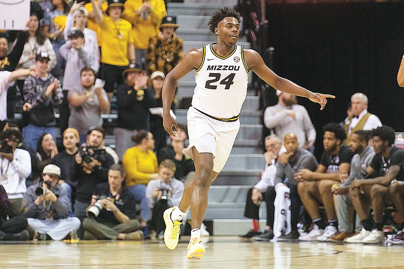 Kobe Brown announced Wednesday he has decided to stay eligible in the NBA Draft after four seasons at Missouri. (Associated Press)