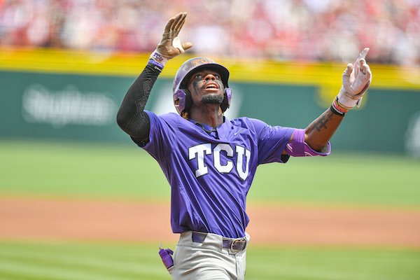 TCU Baseball on X: Louis Rodriguez makes his collegiate debut