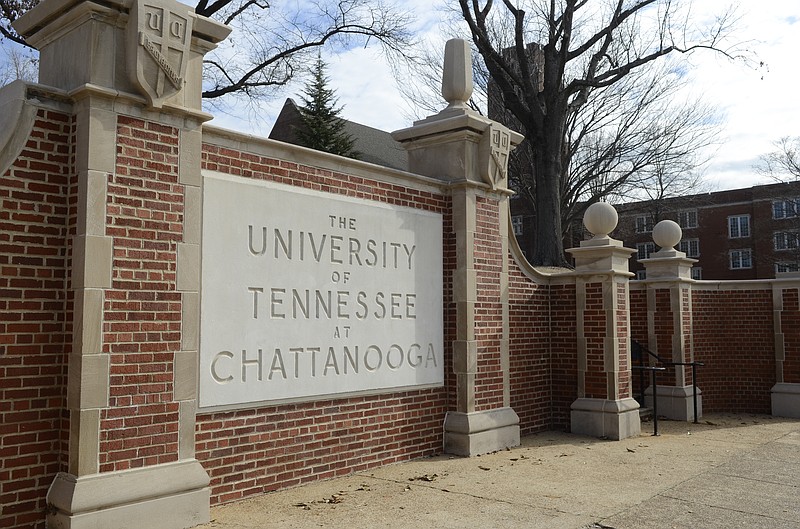 A sign for the University of Tennessee at Chattanooga / Staff file photo