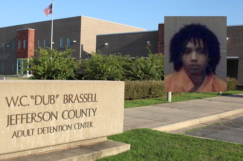 Treveon McDaniel (inset) is shown with a 2019 image of the W.C. "Dub" Brassell Jefferson County Adult Detention Center in Pine Bluff in this combination of courtesy photos.