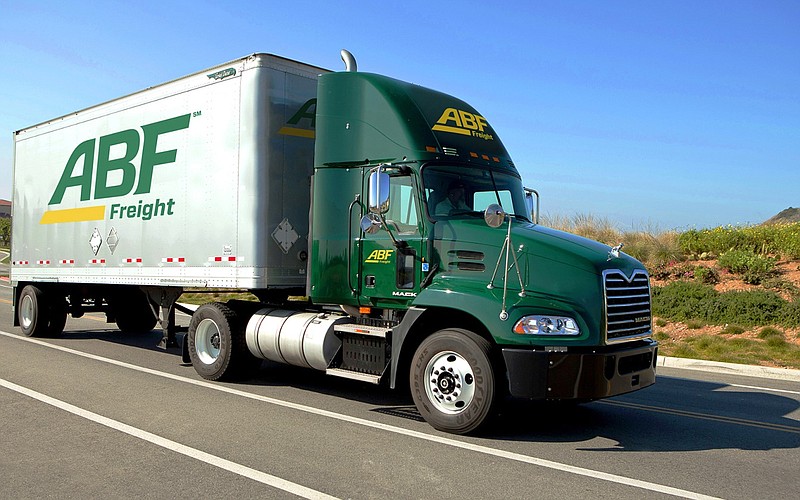 An ABF Freight truck transports a load in this 2014 courtesy photo. The Fort Smith-based firm is a division of logistics company ArcBest.