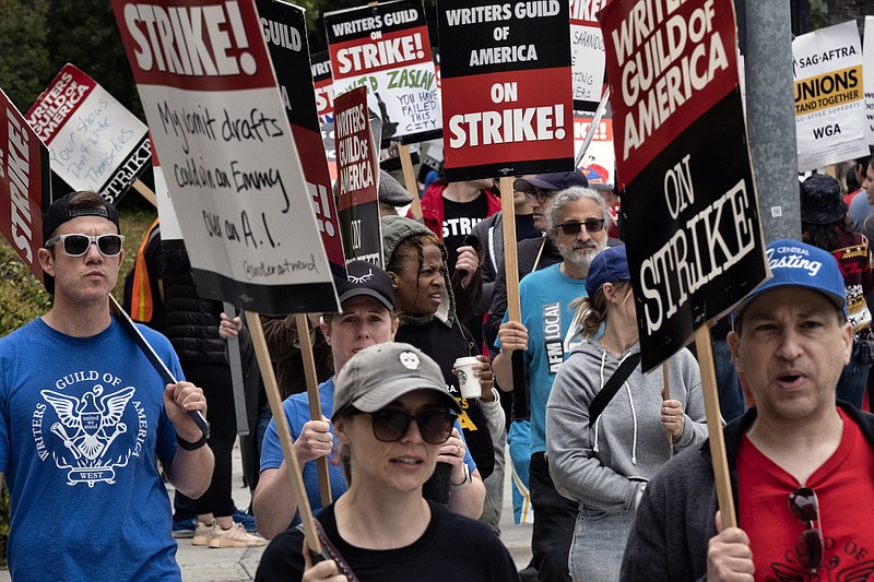 Hollywood writers at rally say they'll win as strike reaches 50 days ...