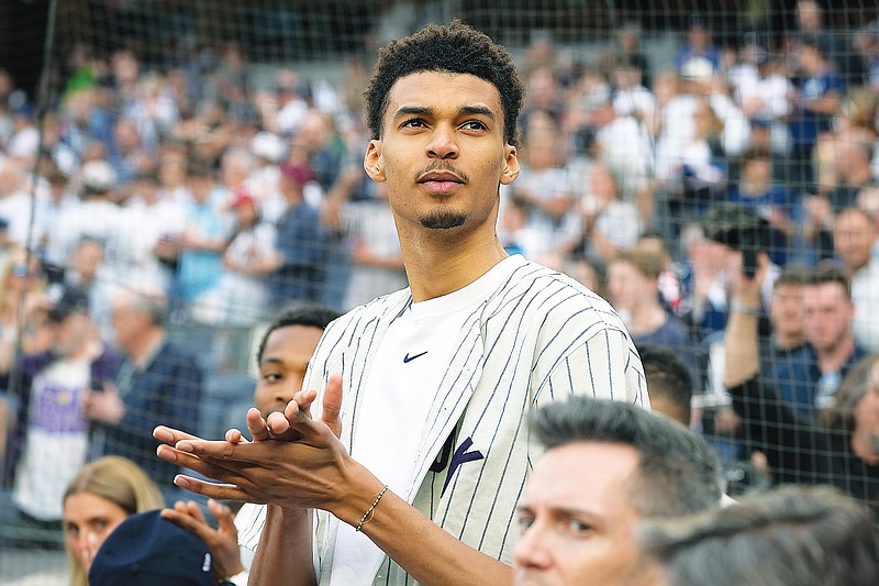 Victor Wembanyama Throws Out Ceremonial First Pitch at Yankee Stadium Ahead  of NBA Draft