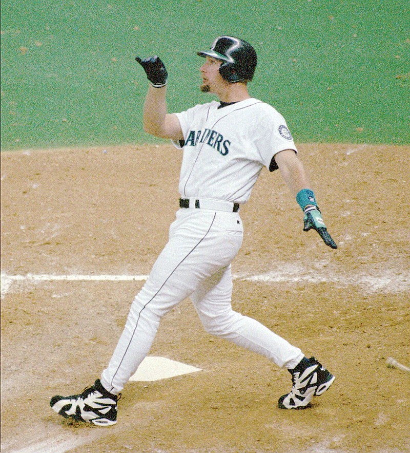 Jay Buhner became the first Seattle Mariners player to hit for the cycle on this date in 1993.
(AP file photo)