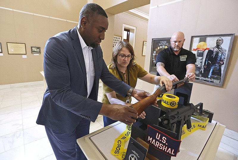 State Capitol hosting a U.S. Marshals exhibit to mark the opening of the  agency's museum in Fort Smith