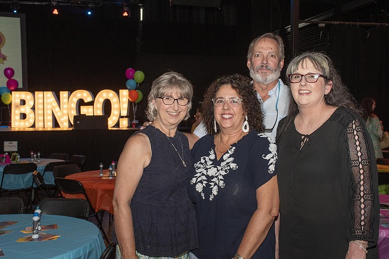 Karen Phelps, Lori Jones, Kevin Jones and Brenda Collier  at Bingo Bash on  007/20/2023  at the Hall (Arkansas Democdrat-Gazette/Cary Jenkins)
