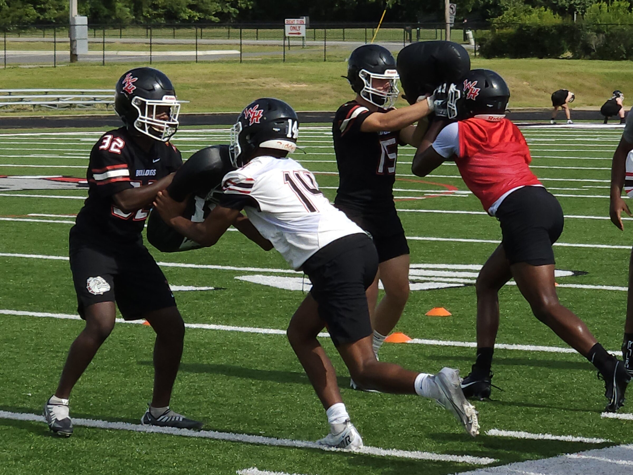 White Hall team holds its 1st football practice
