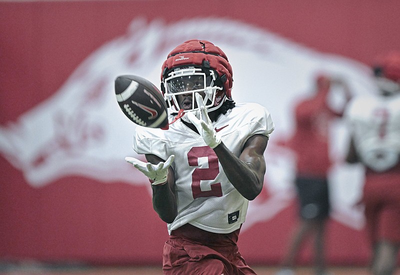 RAZORBACKS REPORT Transfer receiver Armstrong stands out at camp
