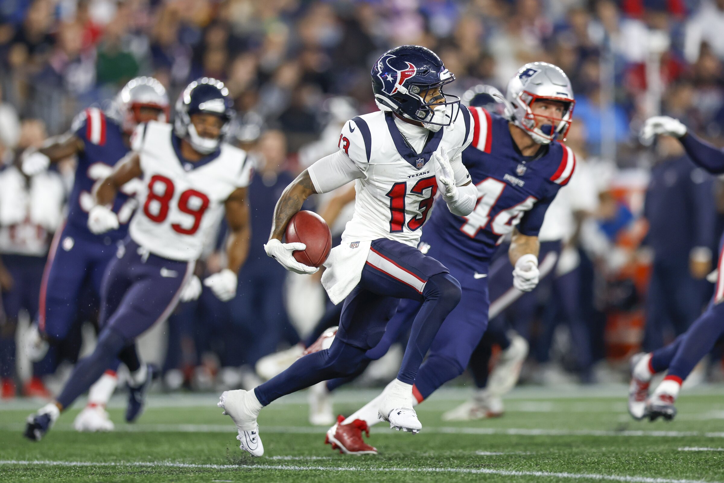 No. 2 pick C.J. Stroud struggles in his preseason debut as the Texans beat  the Patriots 20-9