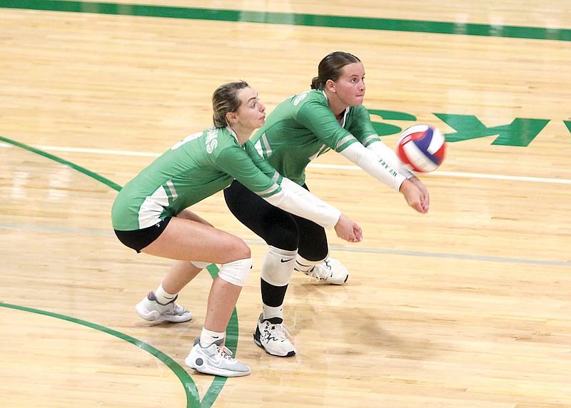 Blair Oaks volleyball rolls past California in conference match