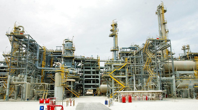 The Liquid Natural Gas plant at Raslaffan Industrial City, Qatar, is shown in this undated file photo. Qatar has long experimented with gas-to-liquid technology to take advantage of what was once estimated to be 900 trillion cubic feet of natural gas locked in its North Field. (AP Photo)