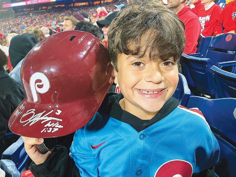 Voorhees boy gets Bryce Harper's helmet thrown into stands after