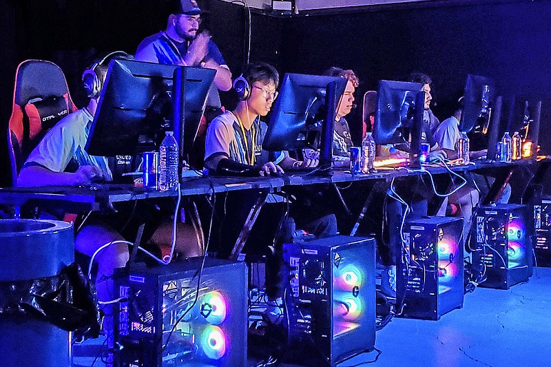 The University of Arkansas at Fort Smith Valorant Blue esports team competes in the Red Bull Campus Clutch Delta Region tournament in Huntsville, Ala., earlier this month.
(Special to the Democrat-Gazette/UAFS)