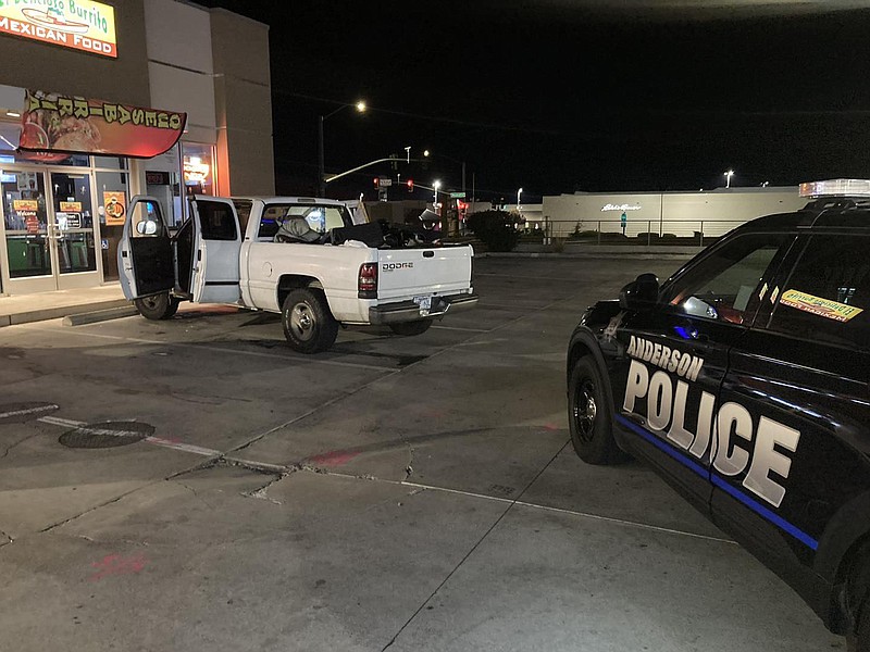 Anderson (California) Police Department at the scene of a welfare chack Saturday, Oct. 21, 2023 where a Rogers woman was arrested. (Courtesy Anderson Police Department)