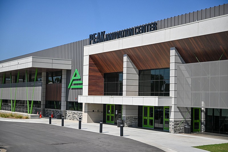 The outside of the Peak Innovation Center on Wednesday, September 27th, 2023 in Fort Smith. (River Valley Democrat-Gazette/Caleb Grieger).