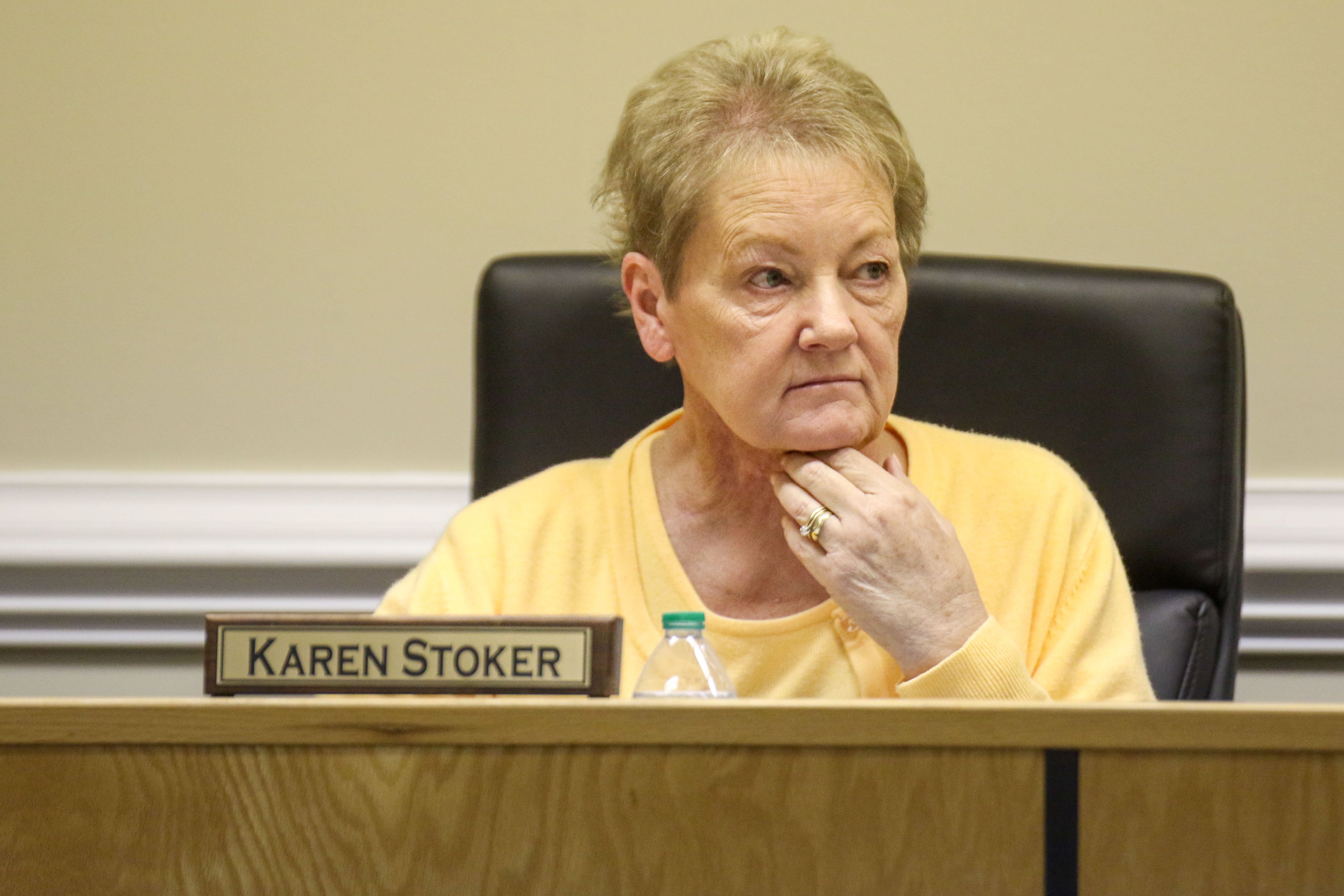 Staff photo by Olivia Ross / Karen Stoker is seen during a Walker County School Board meeting on Monday, November 13, 2023.