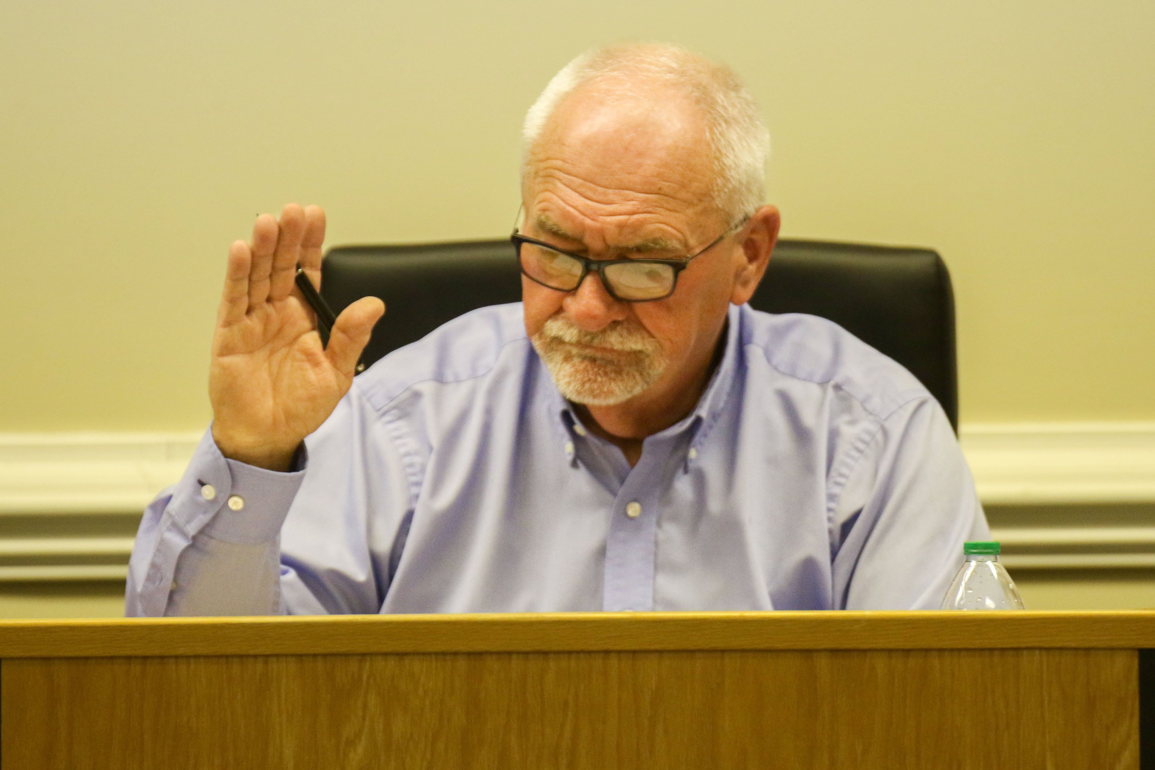 Staff photo by Olivia Ross / Dave Wilson is seen during a Walker County School Board meeting on Monday, November 13, 2023.